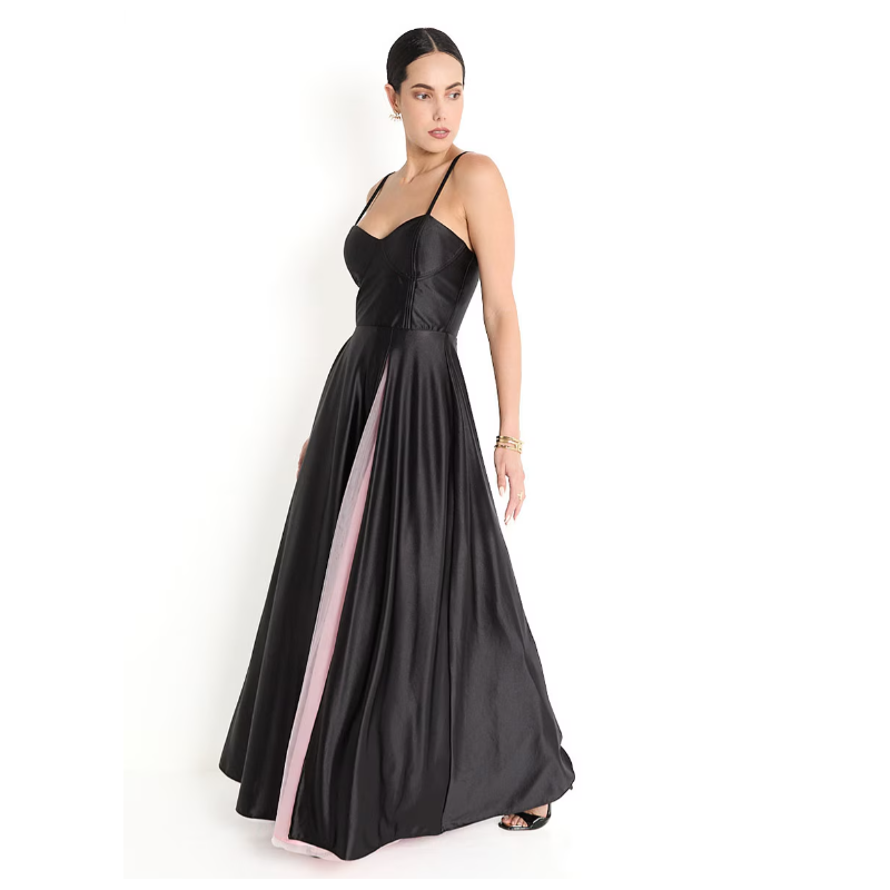 Vestido maxi de fiesta escote corazón Vestido maxi de fiesta escote corazón