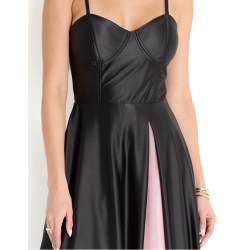 Vestido maxi de fiesta escote corazón