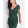 Vestido maxi de fiesta escote V