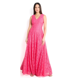 Vestido largo de fiesta escote V