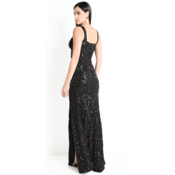 Vestido maxi de fiesta escote regular