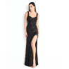 Vestido maxi de fiesta escote regular