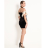 Vestido mini de fiesta escote medio