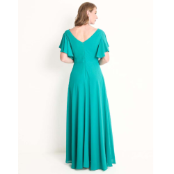 Vestido maxi de fiesta escote V