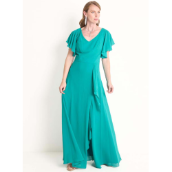 Vestido maxi de fiesta escote V