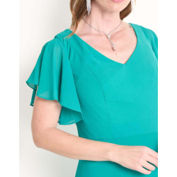 Vestido maxi de fiesta escote V