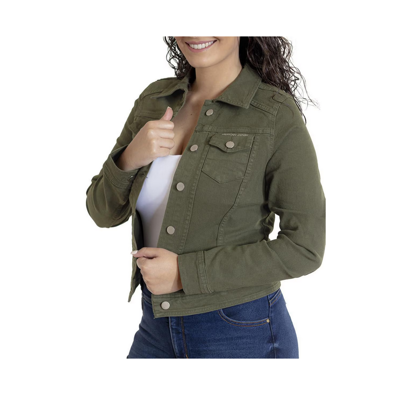 Chamarra denim de mezclilla para mujer Chamarra denim de mezclilla para mujer