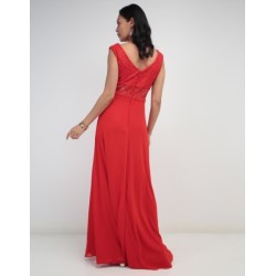 Vestido maxi de fiesta Damaia Atelier escote V