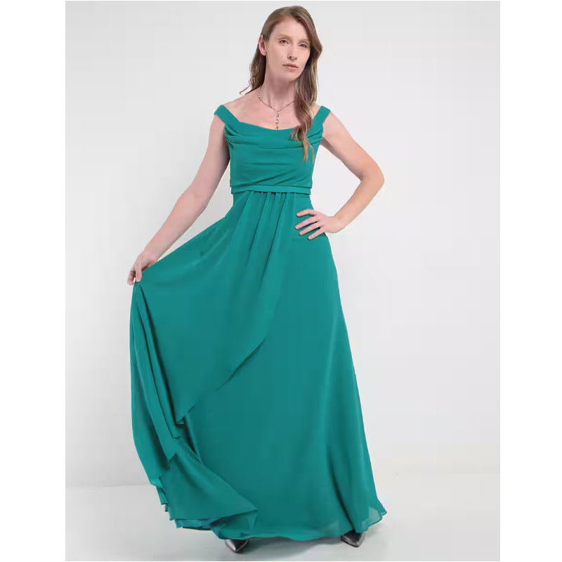 Vestido largo de fiesta Damaia Atelier escote cuadrado Vestido largo de fiesta Damaia Atelier escote cuadrado
