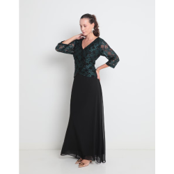 Vestido largo de fiesta Damaia Atelier escote V