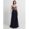 Vestido largo de fiesta escote corazón para mujer