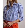 LAUREN RALPH LAUREN  Blusa camisera manga larga para mujer