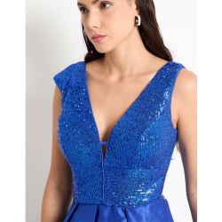 Vestido maxi de fiesta Ema Valdemossa escote profundo