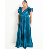 Vestido maxi de fiesta escote bajo