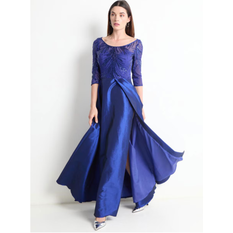 Vestido largo de fiesta escote medio Vestido largo de fiesta escote medio