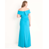 Vestido maxi de fiesta escote bardot