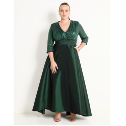 Vestido maxi de fiesta escote V