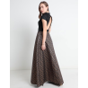 Vestido largo de fiesta escote medio para mujer