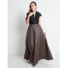 Vestido largo de fiesta escote medio para mujer