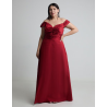 Vestido maxi de fiesta The Pattern escote bardot