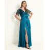 Vestido maxi de fiesta escote V
