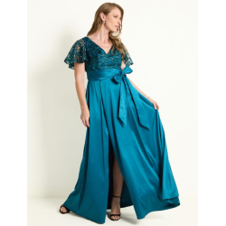 Vestido maxi de fiesta escote V