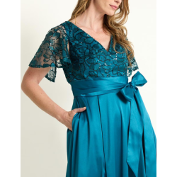 Vestido maxi de fiesta escote V