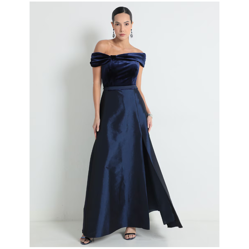 Vestido maxi de fiesta escote bardot Vestido maxi de fiesta escote bardot