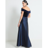 Vestido maxi de fiesta escote bardot