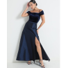 Vestido maxi de fiesta escote bardot