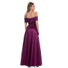 Vestido largo fiesta escote bardot
