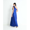 Vestido maxi de fiesta escote medio