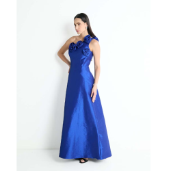 Vestido maxi de fiesta escote medio